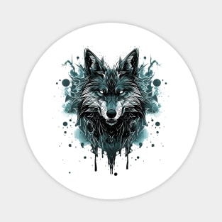 Howling at the Moon: Ghost Wolf Magnet